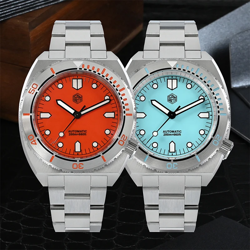 

San Martin Luxury Fashion Diver Men Watch YN55 Automatic Mechanical Sapphire Glass Stainless Steel Automatic Wristwatches Male