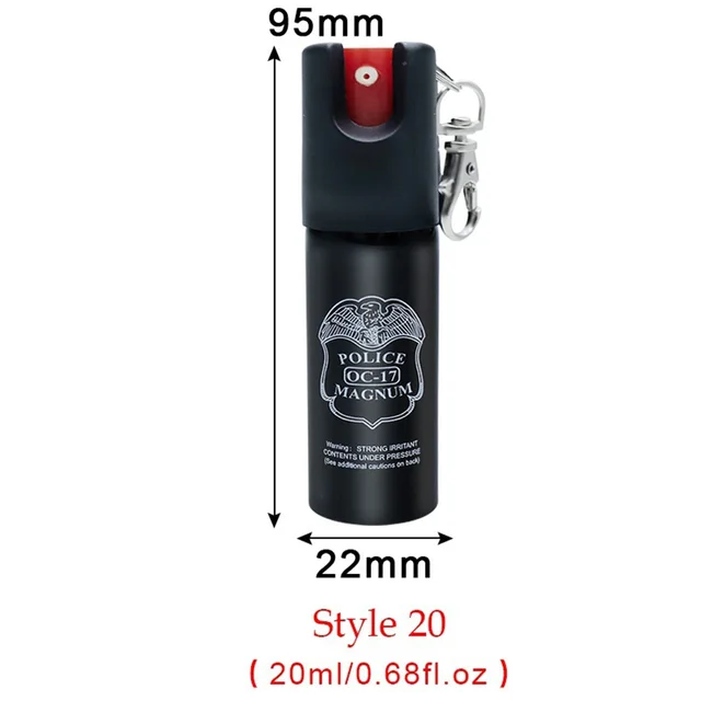 20ml Pepper Spray for Women Safety Protective Spray Easy Carry Self-defense Small Canister Protection Chili Water（16style） wu-20