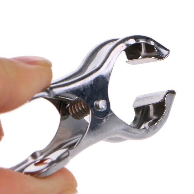 20 db Rozsdamentes Acél Nagy Tengerparti Törülköző Klipek Többcélú Ruhacsipeszek Ruhák Csapok Fogas Bilincs Háztartási Ruhacsipesz - Image 3