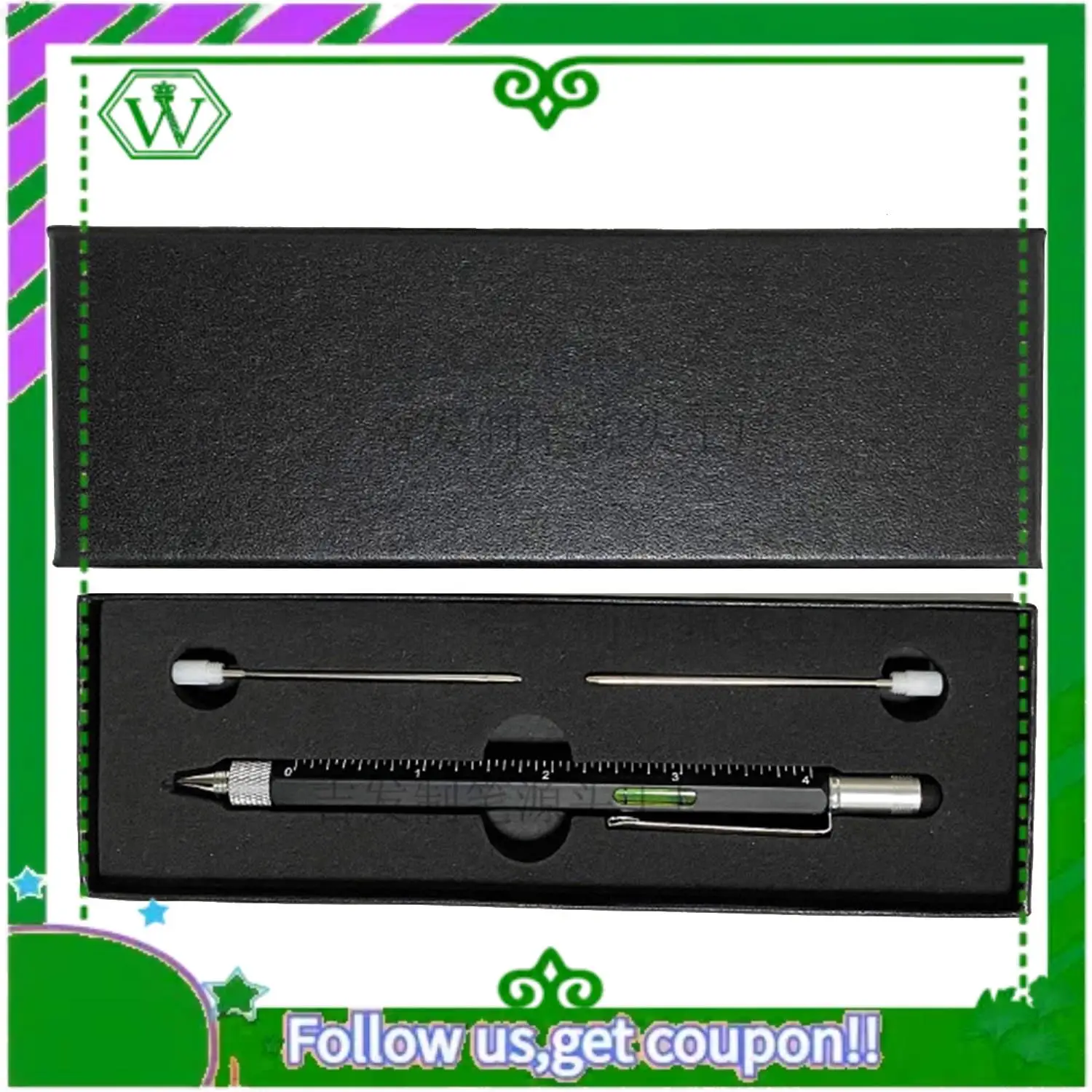 신뢰할 수 있는 멀티툴 펜 멋진 가제트, 스타일러스가 포함된 참신한 펜, 레벨, 자, 드라이버, 아빠 남편을 위한 생일 선물