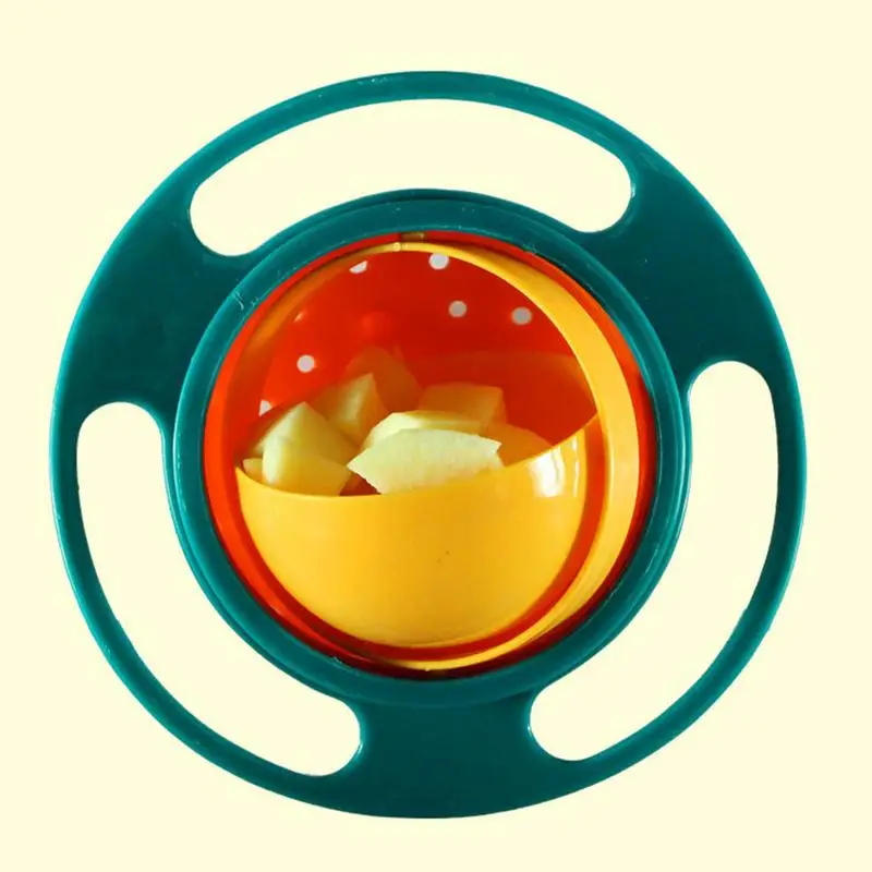 Creative Baby Feeding Dish Cute Baby Gyro Bowl Universal 360 Rotate Spill-Proof Bowl Snack Bowls Children's Tableware