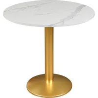 Round Modern Dinning Table Bistro Table Tulip Table with Faux Marble top,Easy Assemble,Sturdy Metal Frame Diameter 30in*H28.54in 1