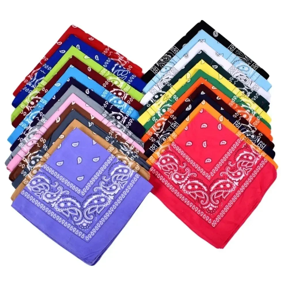 Mode Hip Hop Weinrot Haar Schal Unisex Retro Quadratische Schals Kopfbedeckung Bandana Haarband Hals Handgelenk Wrap Band Zubehör – Detail 5