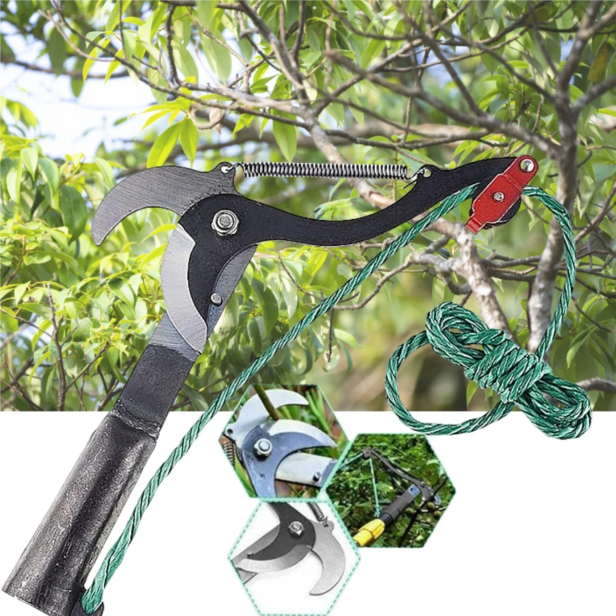 Gardening Pruner Lightweight Durable Scissor Single Pulley Design pruning shears