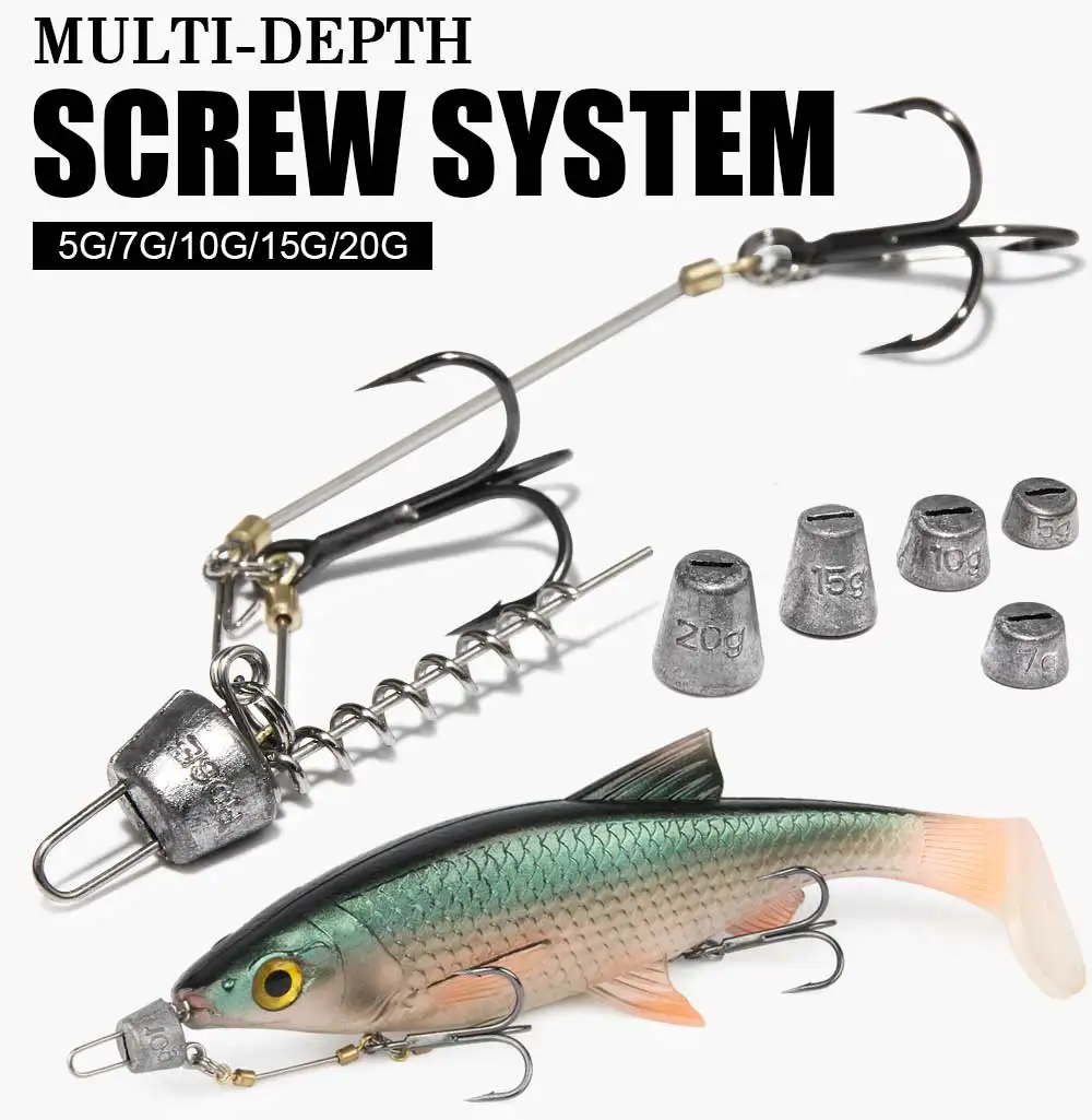 Description Picture 2 of itemSpinpoler Pike Stinger Rigs Designed For Rigging Soft Fishing Lures Swimbait With Sinker 5g 7g 10g 15g 20g Pike Zander Perch