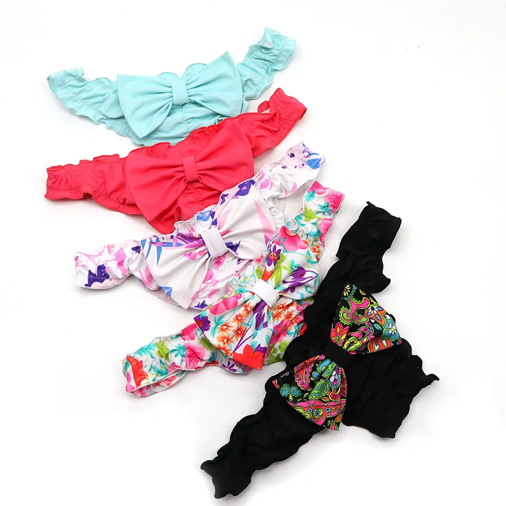 

Summer Women Bow Bikini Bottom Biquini Printing Swimwear Sexy Bikinis Swimsuit Plus Size swim suit Brazilian Bottoms Gril