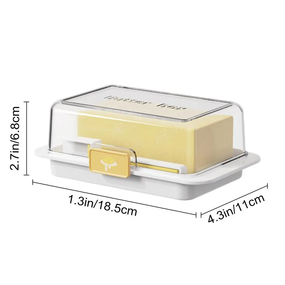 1Pc Butter Keeper Box Food Grade Butter Cutter Dish with Airtight Lid Storage Box with Cutting Spoon for Fridge Storage