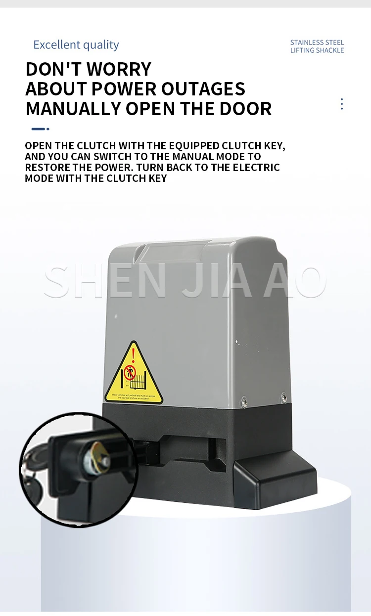 800KG Automatic Sliding Gate Opener Kit Door Electric 2 Keys 220V 4M Rail Gate O