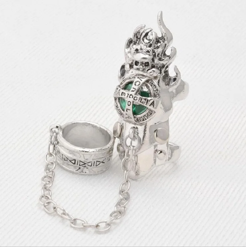 La Migliore Vendita Rubinetto Finger Cot Skull Ring Lega Argentato Knuckle Finger Ring Unisex Fashion Bracciale One Ring Accessori