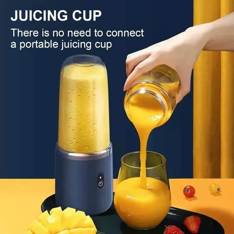 Portable USB Personal Mini Juicer Cup Handheld Travel Blender Single and Double Cups Design for Easy Use with Water Bottles 1