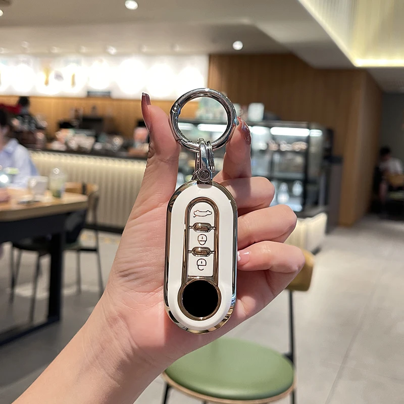 Custodia Per Chiave Auto In Tpu A 3 Pulsanti Per Fiat 500 Ducato Panda Punto 500L Lancia Musa Per Fiat Punto Panda Portachiavi Accessori Auto