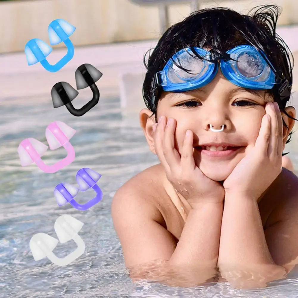 Swimming Nose Plugs Comfortable Silicone Nose Protector Reusable Waterproof Swim Nose Clip Professional Swimming Diving Surfing 5