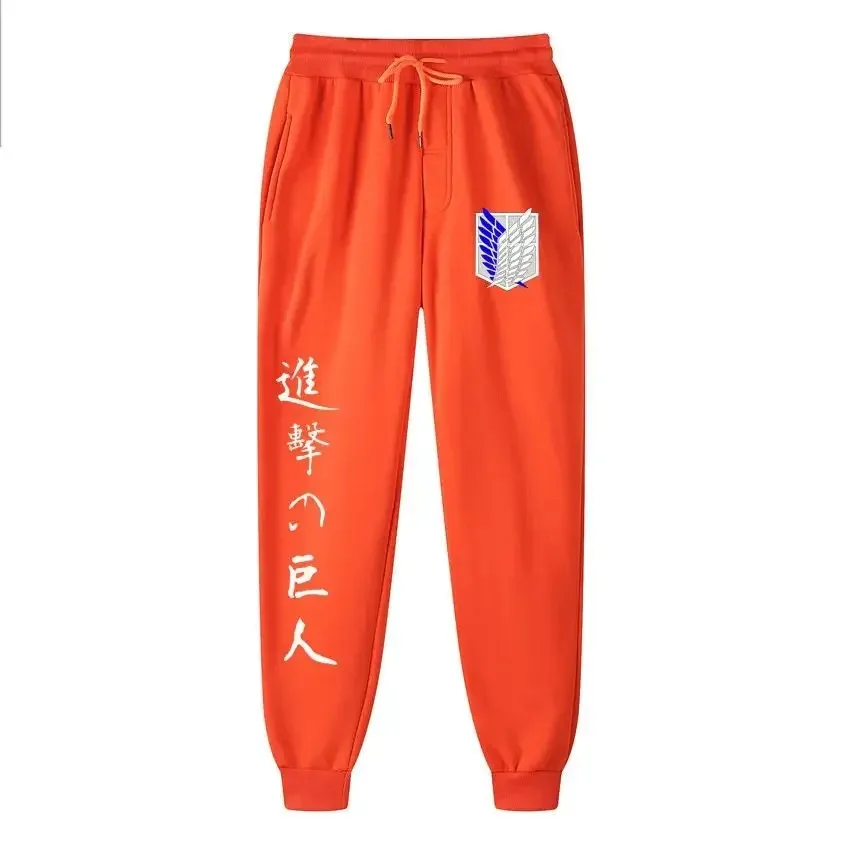2024 Casual Anime Trousers Men's New Attack on Titan Printed Pants Spring and Autumn Loose Trendy Jogging Sweatpants S-3XL 6