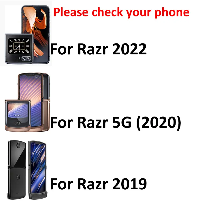 Casing kulit alam asli lipat untuk Motorola Razr 5G, casing