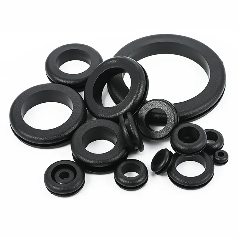 

Sealing Cap Rubber Environmental Protection Two-sided Protective Coil Cable Wire Threading Sleeve Black Buckle Type Grommet Ring