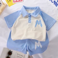 Children Clothing  Kids Clothes Quick Drying Polo Shirt Sets Boys T-shirt Shorts Summer Cotton Short Sleeve Fashion Suit2PCS