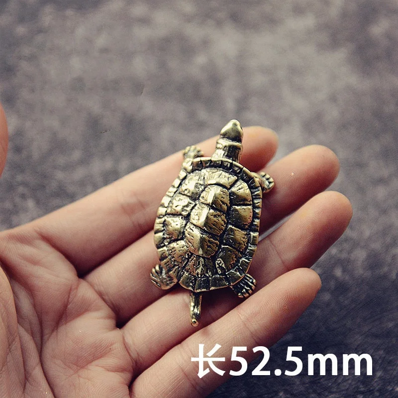 New Retro Brass Tortoise Ornament Statue Metal Animal Sculpture Home Office Decoration Ornament Tea Pet Crafts