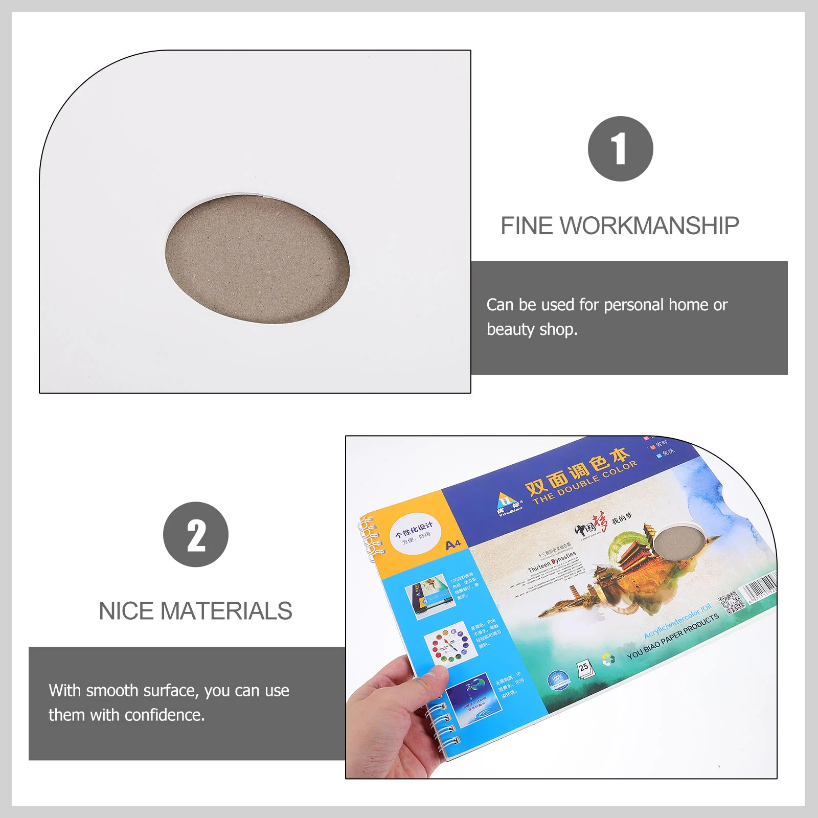 Paper Paint Color Palettes Painting Pallet Trays Disposable Water Color Palettes 1 Book
