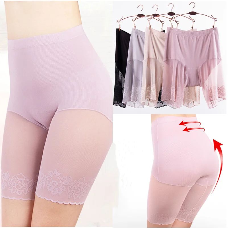 

Multi Color Shorts Under Skirt Sexy Lace Anti Chafing Thigh Safety Shorts Ladies Pants Underwear Large Size Safety Pants Women