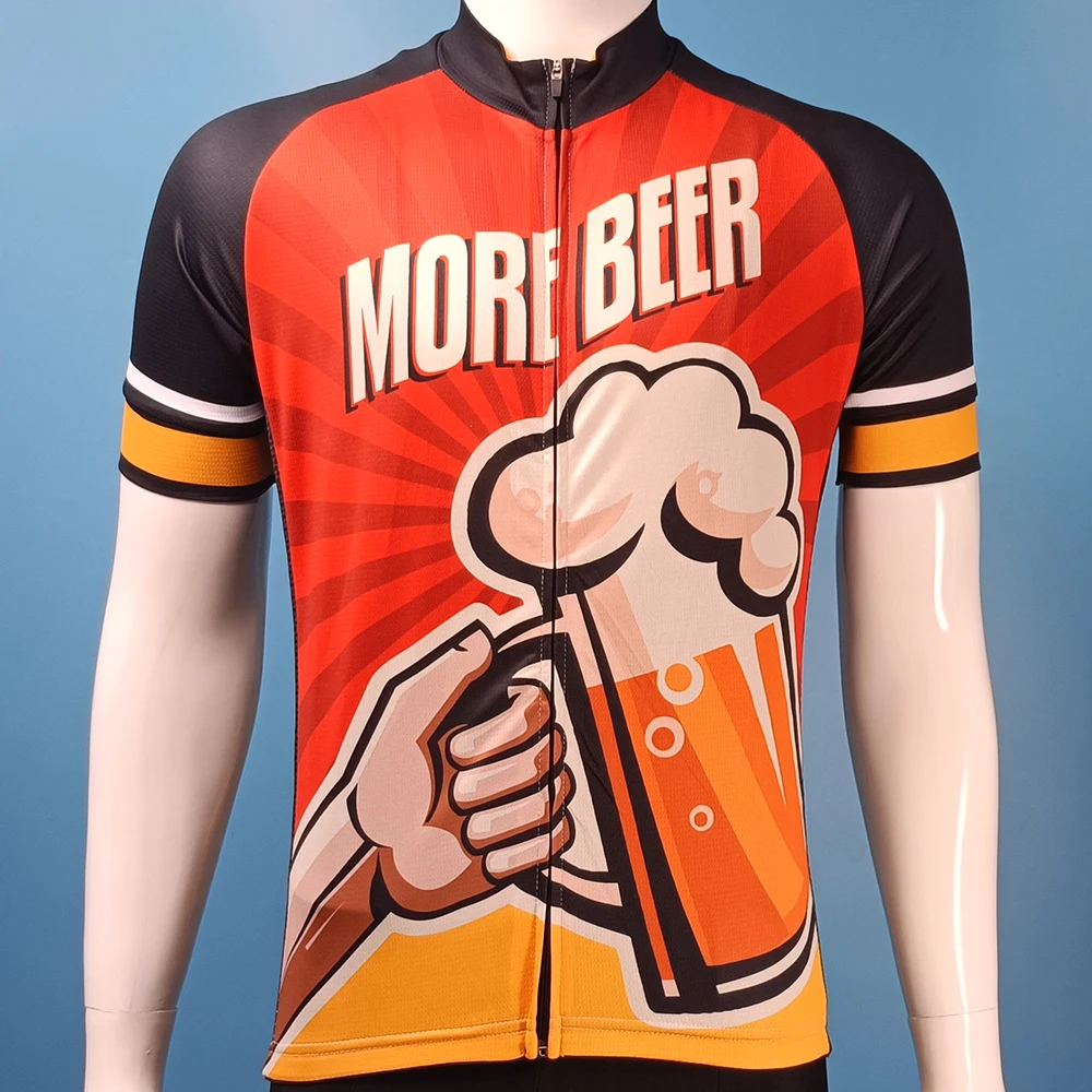 Ciclismo Hombre Camiseta Ciclismo 'Cycling Now Beer Later' Manga