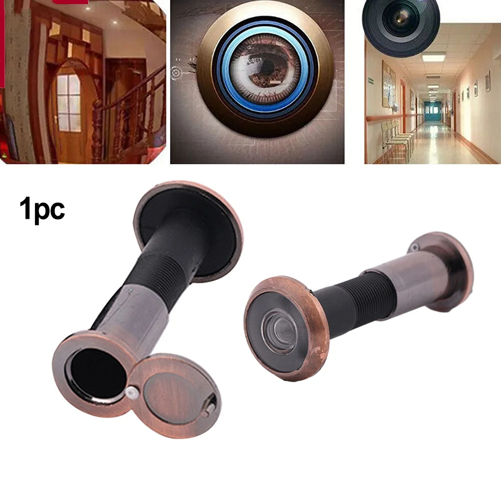 Door Peephole 200 Degree Wide Angle Door Viewer Security Peek Hole Glass Lens Home Improvement Hardware