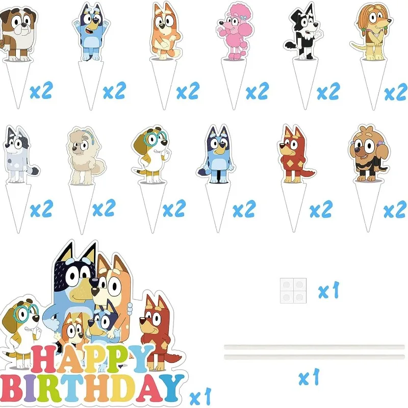 25pcs Bluey Cake Decoration Cartoon Blue Dog Bingo Cupcake Top Happy Birthday for Kids Birthday Party Cake Dessert Decorations - AliExpress 25pcs-bluey-cake-decoration-cartoon-blue-dog-bingo-cupcake-top-happy-birthday-for-kids-birthday-party-cake-dessert-decorations-aliexpress