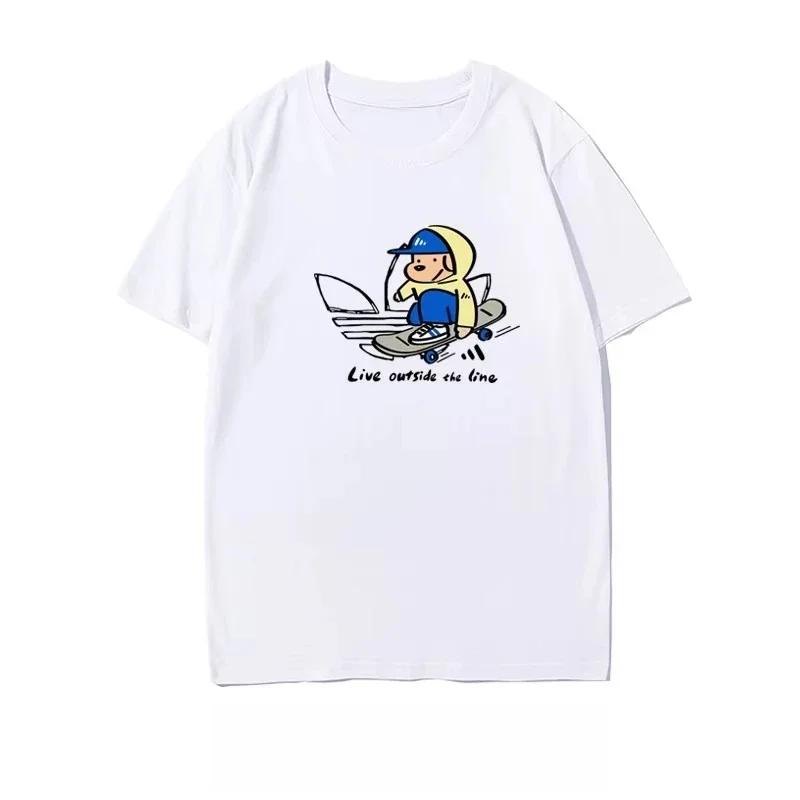 Unisex Pure Cotton Short-Sleeve Fashion Tee