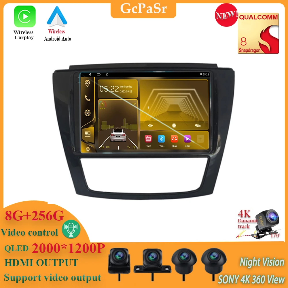 

Автомобильный радиоплеер Android 13 Qualcomm Snapdragon для JAC Refine S5 2013 -2019 WiFi IPS экран двойной объектив GPS Carplay видео