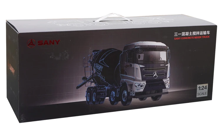 ミニカー 1/24 SANY 三⼀重⼯ 8×4 コンクリートミキサー車 絶品 1:24 オリジナル SANY 8 4 コンクリートミキサー車セメント