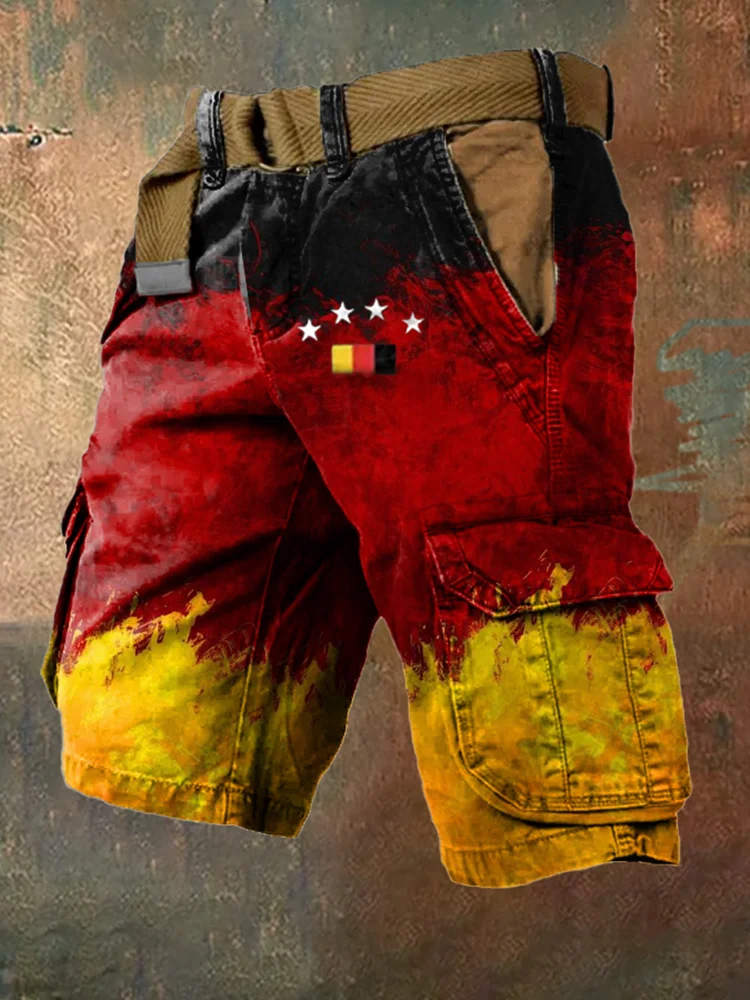 Summer New Cargo Pants Street Trend 3D Printed Cargo Shorts Stylish Sports Comfortable Men's Shorts