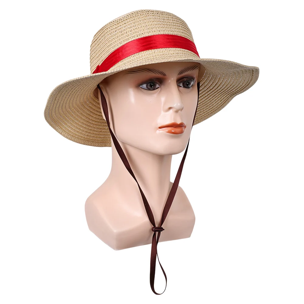 Cosplay Hat Luffy Woven Sailing Cap For Costume Accessories Hats Prop Adult Men Halloween Carnival Role Play Outfit Gifts