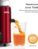 SiFENE 3" Big Mouth Centrifugal Juicer Extractor for Fruits & Vegetables, Compact Juicing Maker, Non-BPA, Easy to Clean, Red 4