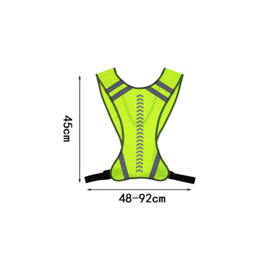 High Visibility Safety Vest Night Security Yellow Motorcycle Safety Jacket Traffic Car Reflective Clothing for Outdoor