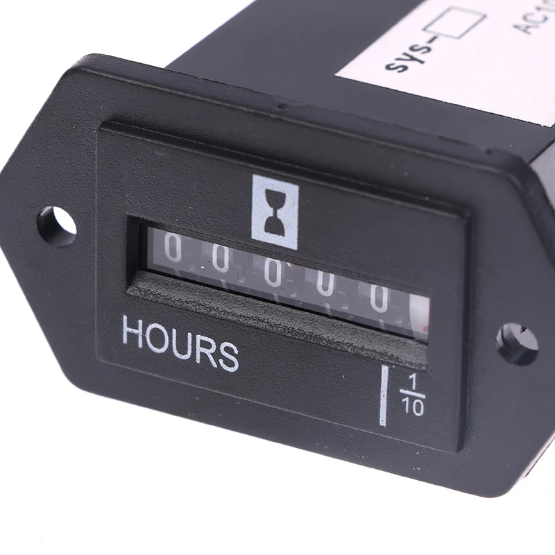 Description Picture 3 of item1Piece High Quality 6 Digits 100-250V AC 10-80V DC Hour Meter,Complete Sealed Quartz Timer Counter SYS-1