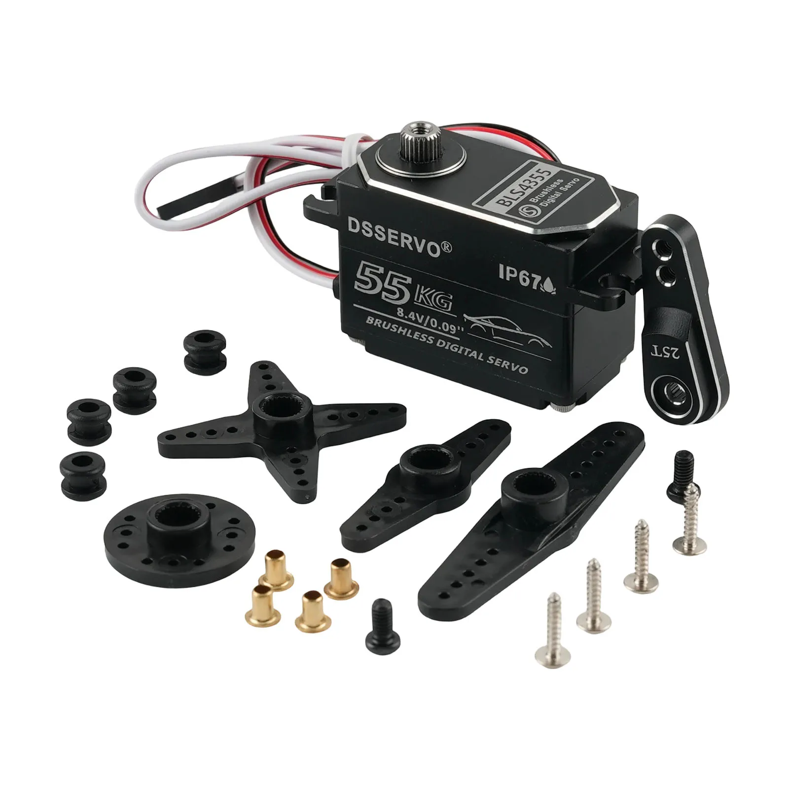 Servomoteur Dsservo BLS4355 55KG 180/270° pour RC 1/8 1/10 1/12