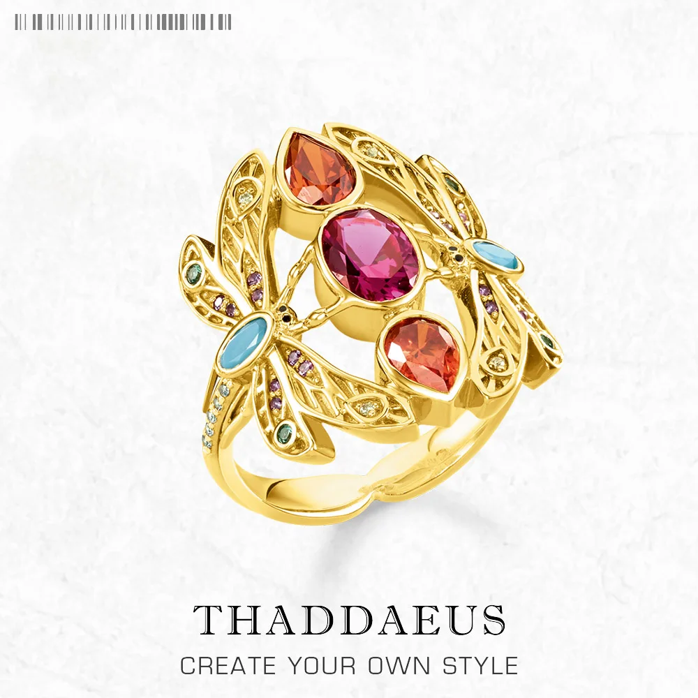 Bague colorée en argent Sterling 925, libellule, printemps, tout nouveau, bijoux fins pour femmes, bonheur et liberté, cadeau