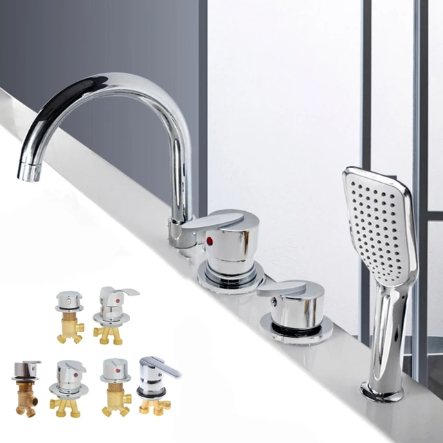Unique Brass Water Mixers Valves Bathtub Conveniently Control Water 1/2" Faucets Switches Faucets Control Valves Home 2