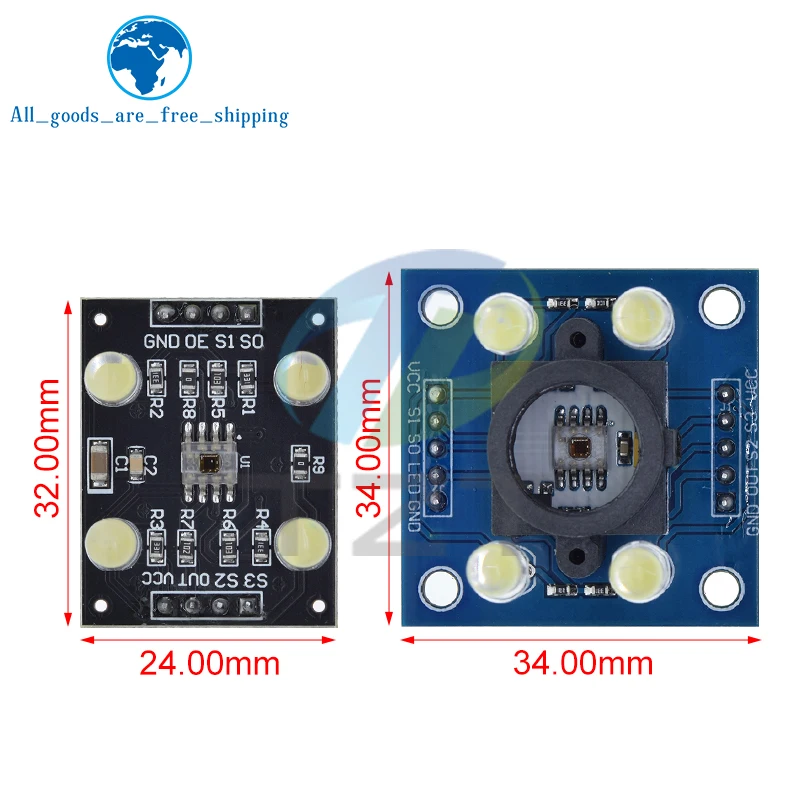 TZT Color recognition sensor TCS230 TCS3200 Color sensor Color recognition module for arduino DIY Module DC 3-5V Input