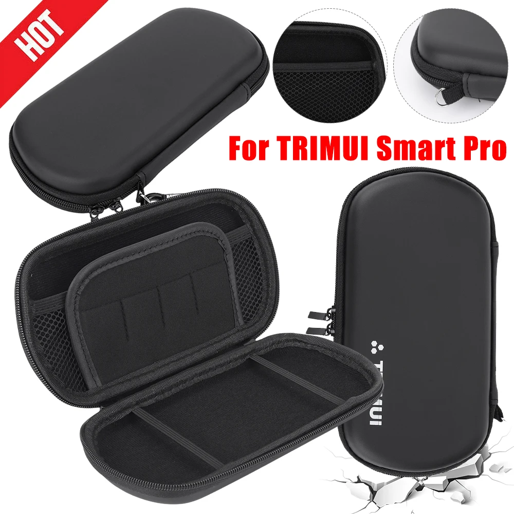 Hard EVA Carrying Case with Tempered Glass Film (Optional) Waterproof Travel Protective Case for Trimui Smart Pro Game Console