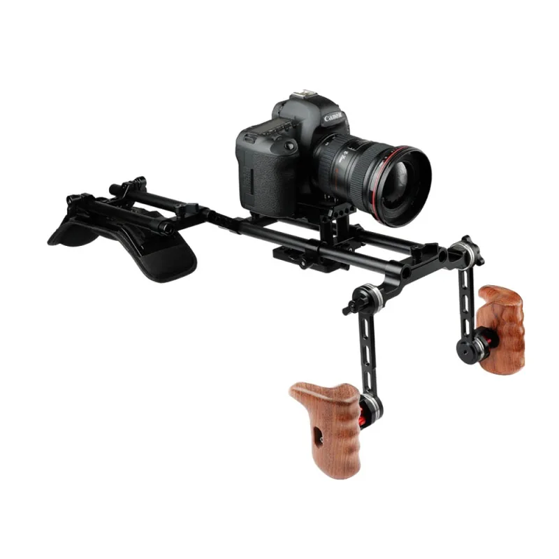 Pro Camcorder Shoulder Mount HDSLR Camera Support Rig With ARRI Rosette Handgrip
