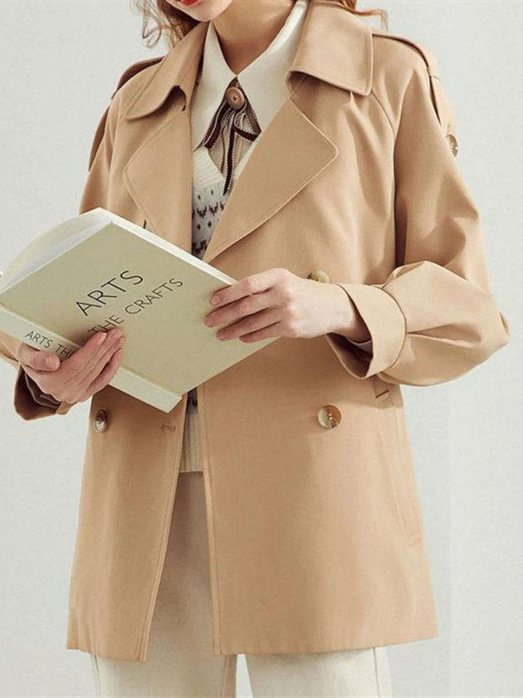 

New Korean Fashion Winter Clothes Women 2022 Solid Lapel Women's Windbreaker Oversized Coat Jackets Trench Coat for Women Tops