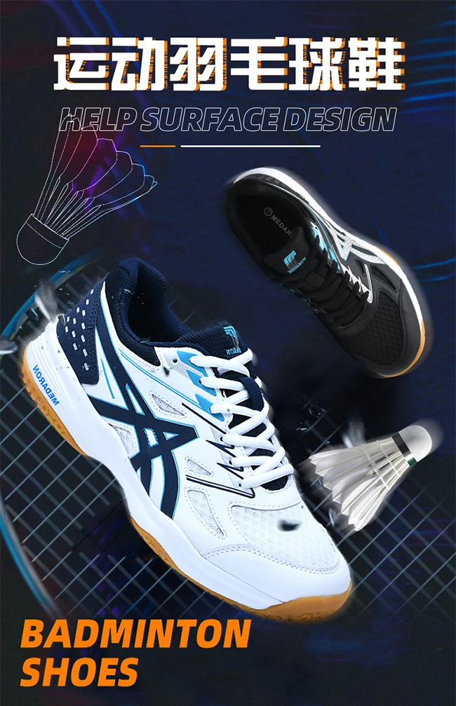 Description Picture 3 of itemMen's Volleyball Shoes Professional Breathable Badminton Shoes Shock Absorbing Training Tennis Sneakers Mens Trainers