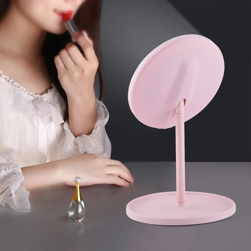 Makeup Mirror Vanity Cosmetic Mirror Storage Base USB Rechargeable Detachable 3 levels LED Portable