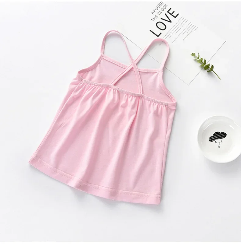 Girls Tops Camisoles Toddler Baby Shirts Cartoon Undershirt Sleeveless T-shirt Children's Underwear for kids underwear,kids tops