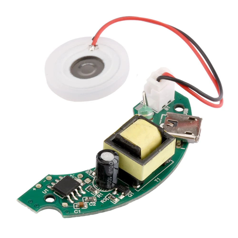 USB 가습기 모듈, 반원 회로 기판, 108KHz 드라이버 보드, 분무기 가습기 모듈, PCB 전자 보드, DIY, DC5V, 2W