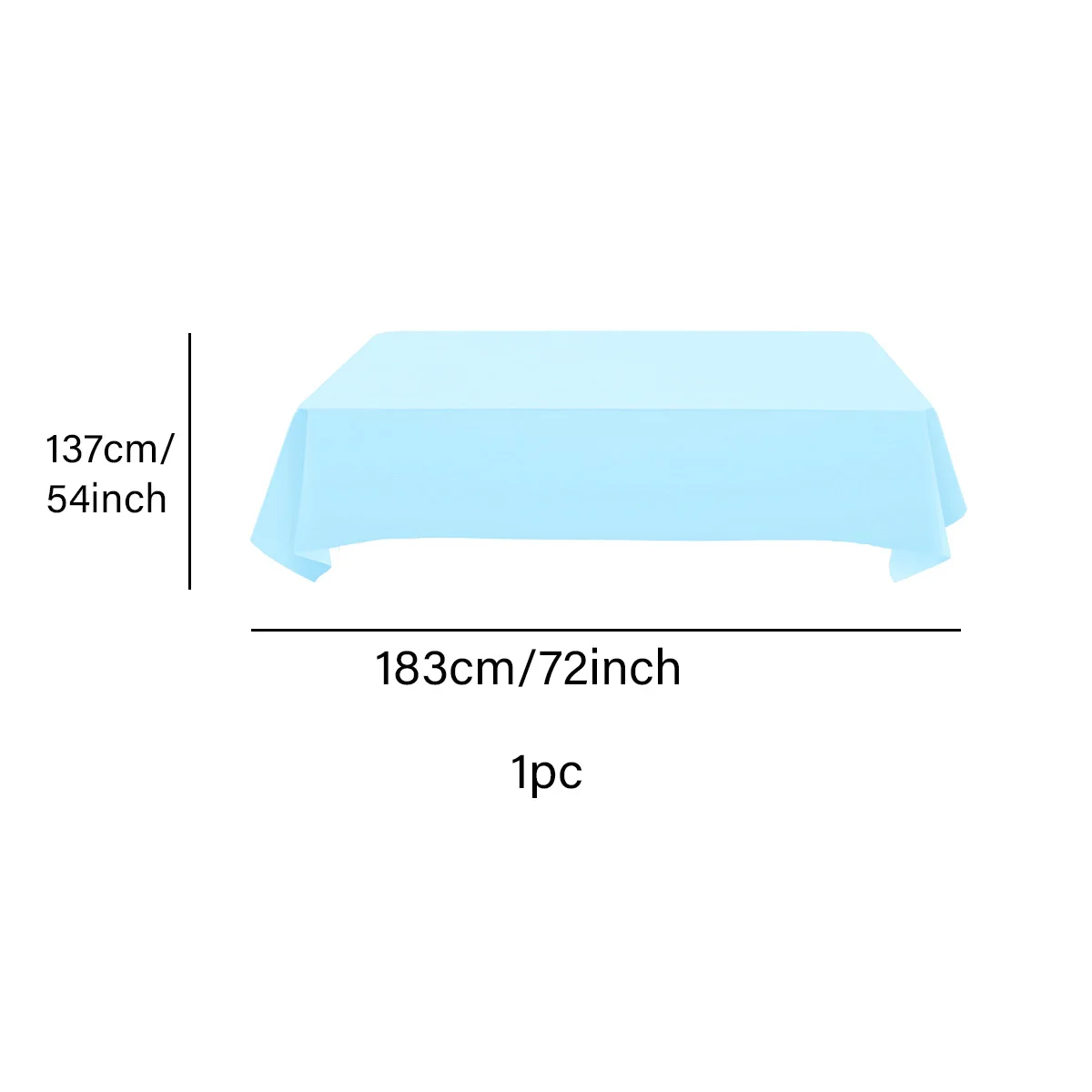 PEVA material solid color party tablecloth decorated with birthday and wedding 1pc-54 * 72inch