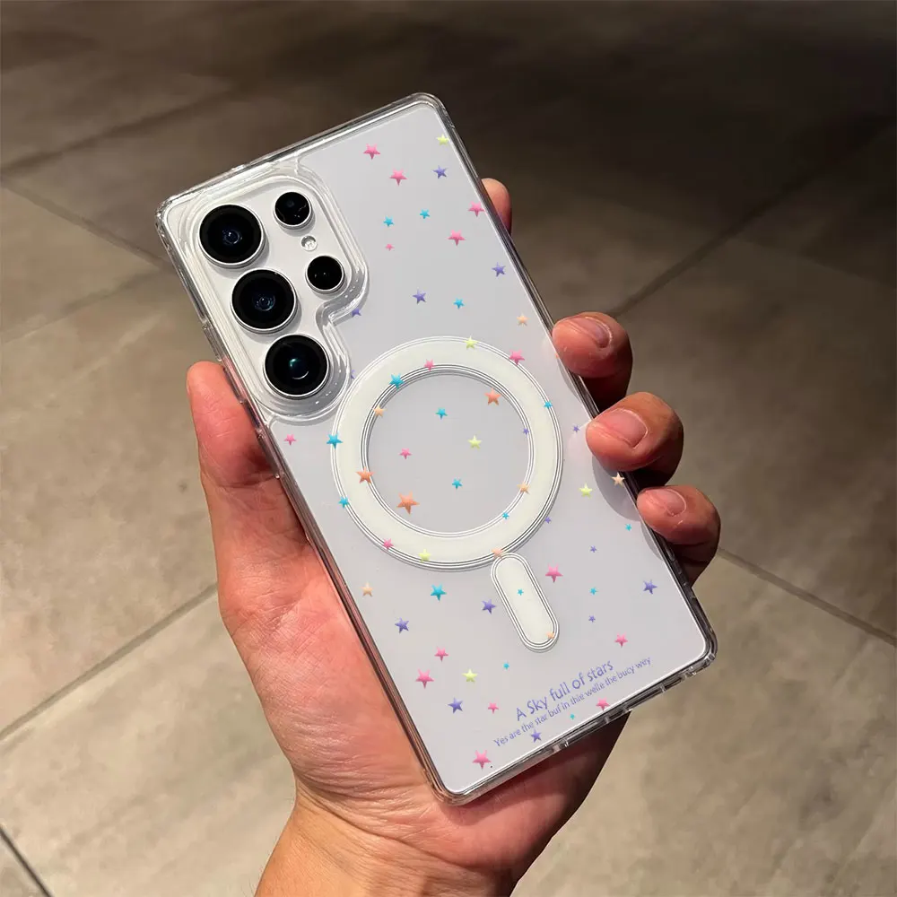 Celestial Star Magnetic Shockproof Phone Case with MagSafe Compatibility