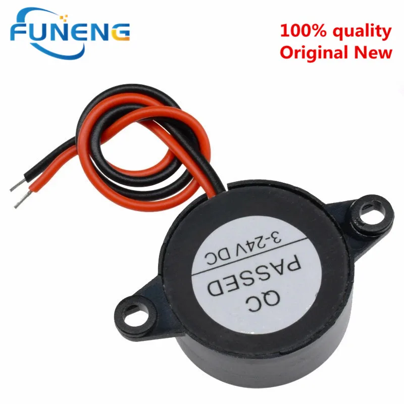 SFM-20B DC3-24V 내구성 피에조 전자 부저 알람, 95DB 연속 사운드 비퍼, 아두이노 자동차 밴용, 3-24V, 5 개