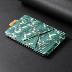 Leather MagSafe Magnetic Phone Card Holder with Strong Magnet (Green)