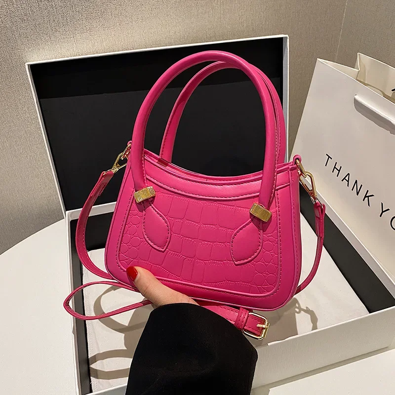 New Crossbody Bag Fashion Solid Color Versatile Daily Women's Trendy Personalized Small Square Bag Texture PU Shoulder Bag
